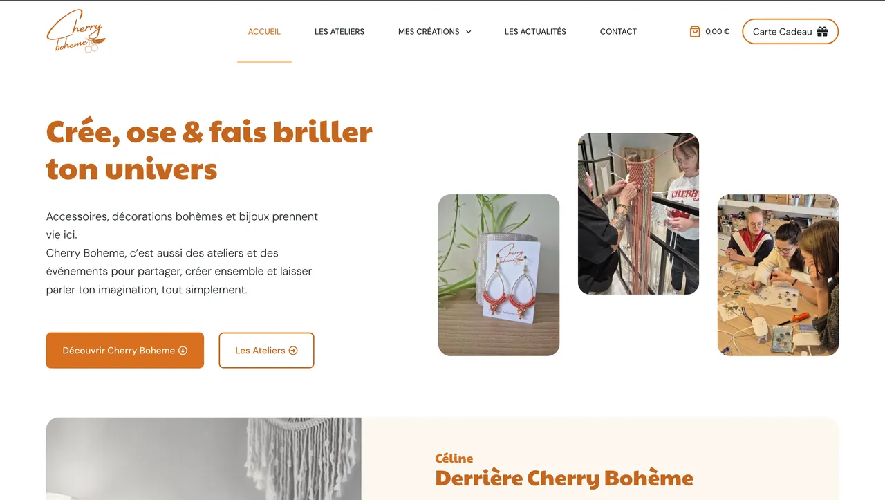 Site web créé avec la formation