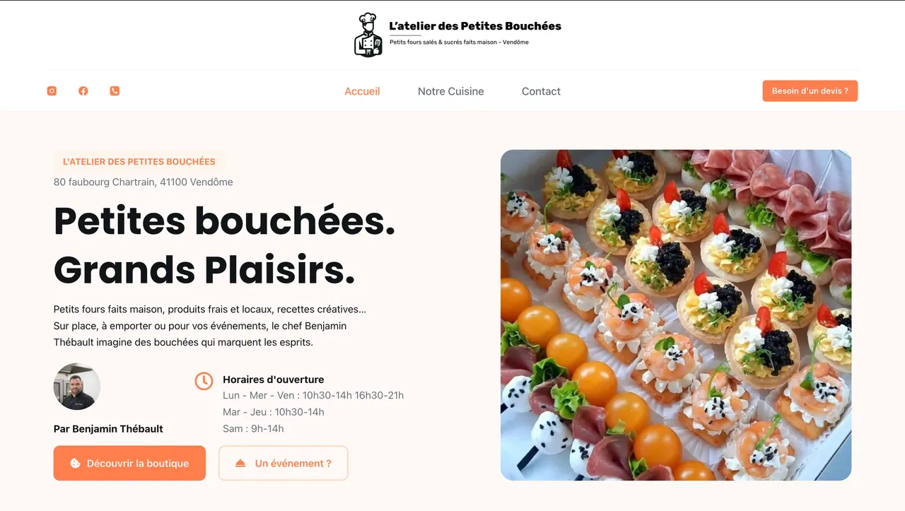 Site web créé avec la formation