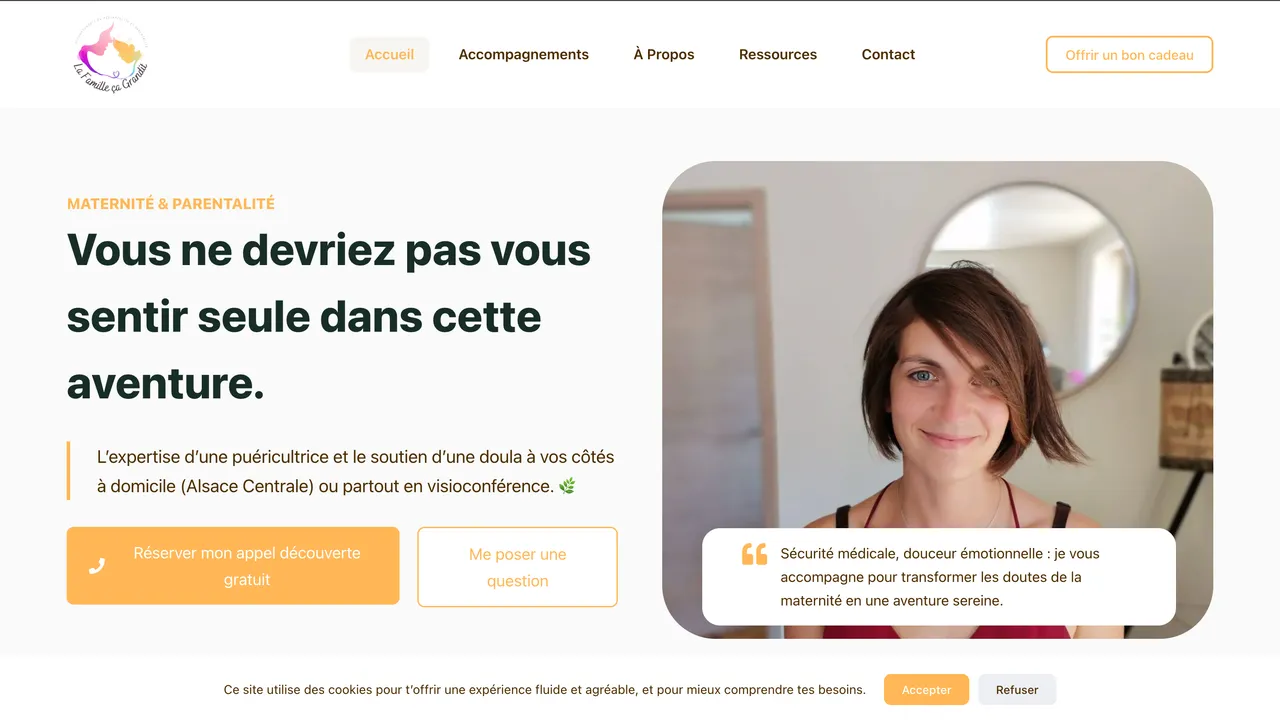 Site web créé avec la formation