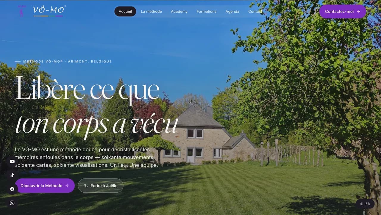 Site web créé avec la formation